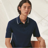 男裝Polo Tee Piqures Sellier Marine (Size L)
