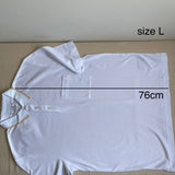 男裝Polo Tee Piqures Sellier blanc (Size L)