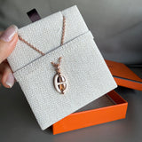 📤Mini Maillon pendant Blanc x rosegold