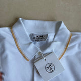 男裝Polo Tee Piqures Sellier blanc (Size L)
