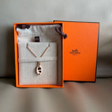 📤Mini Maillon pendant Blanc x rosegold