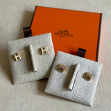 mini pop h earrings blanc x gold