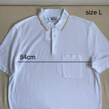 男裝Polo Tee Piqures Sellier blanc (Size L)