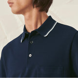 男裝Polo Tee Piqures Sellier Marine (Size L)