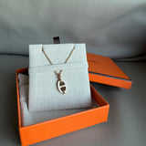 📤Mini Maillon pendant Blanc x rosegold