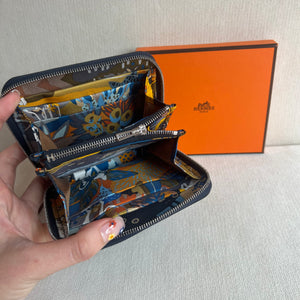 Silk'In Compact wallet Bleu Indigo