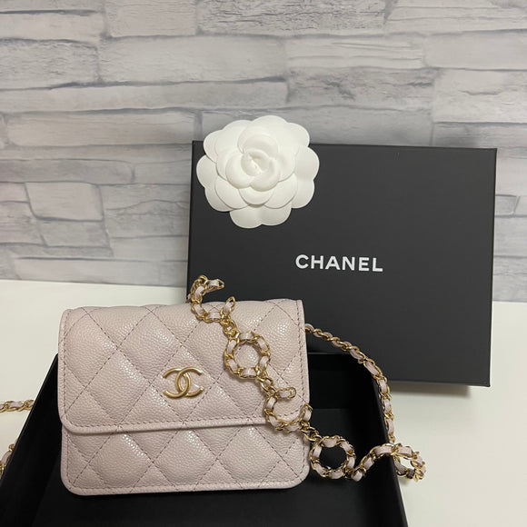 Chanel mini woc clutch with chain 淺紫 - hk$16800 (訂金)