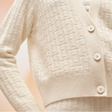女裝H long-sleeve cardigan Blanc (Size 36)