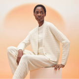 女裝H long-sleeve cardigan Blanc (Size 36)