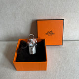 Hermes Mini Charms Cadenas Twilly Ring sliver🐻